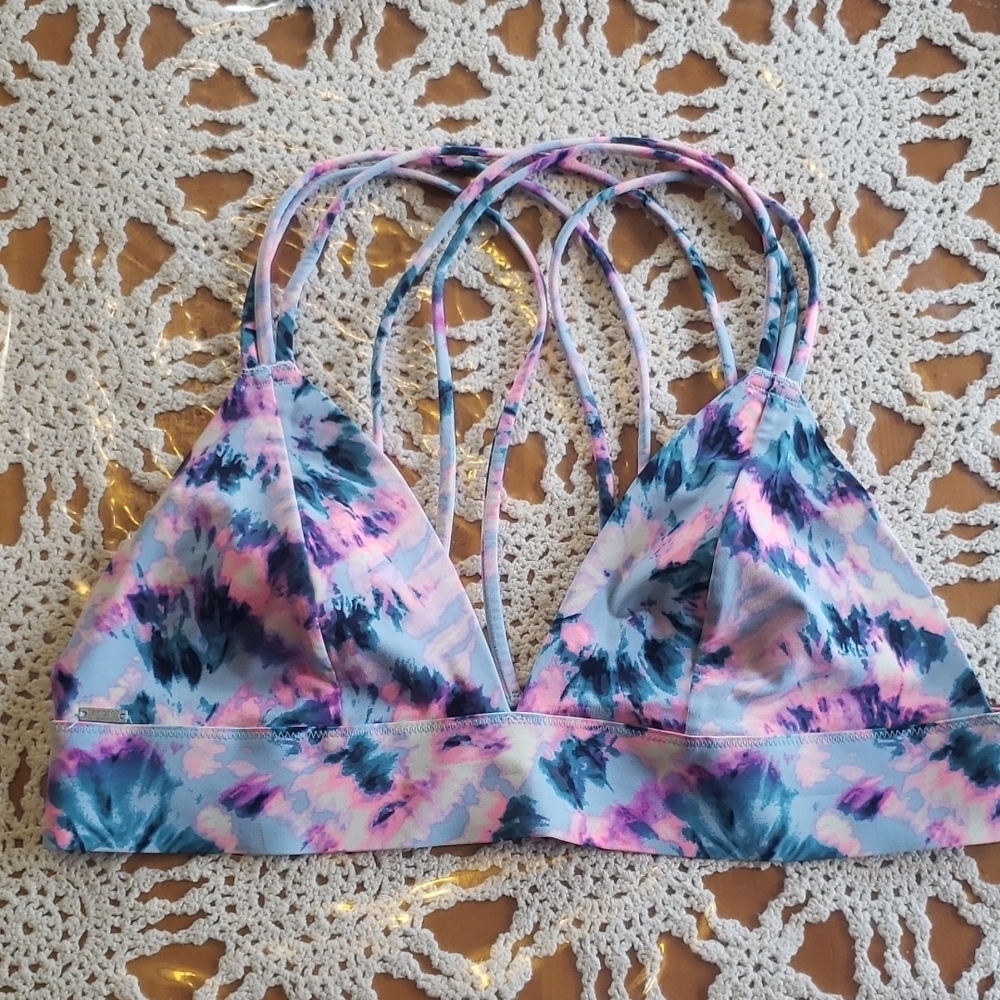 PINK by Victoria Secret M tie dye bikini top